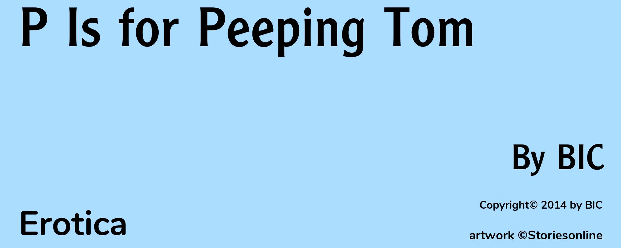 P Is for Peeping Tom - Cover