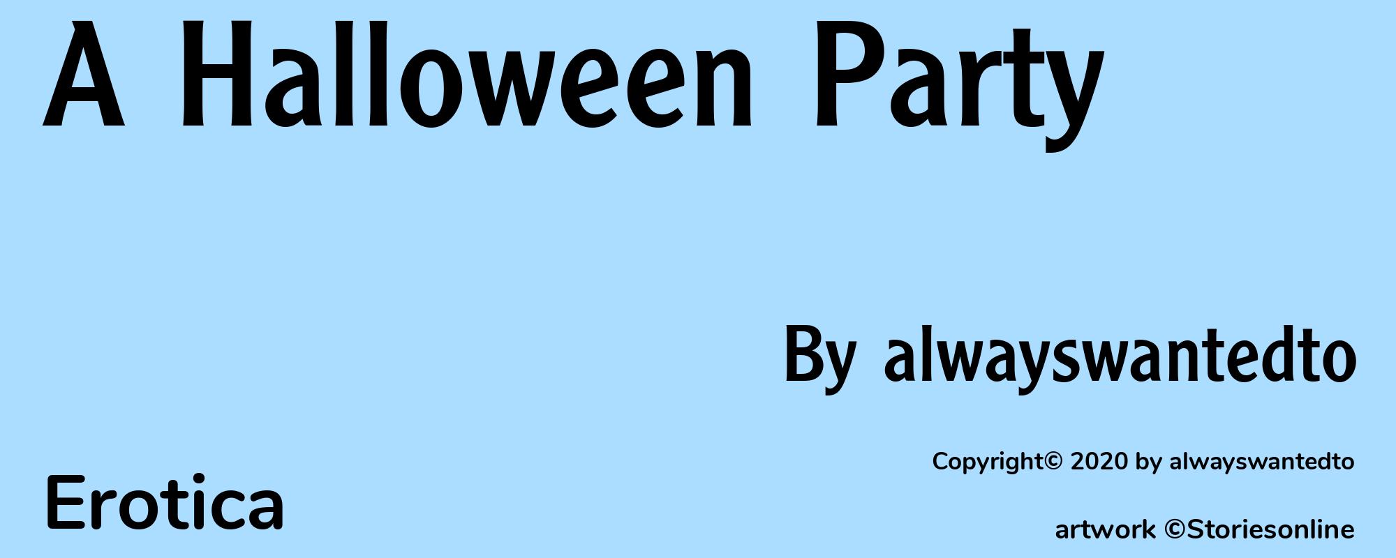 A Halloween Party - Cover